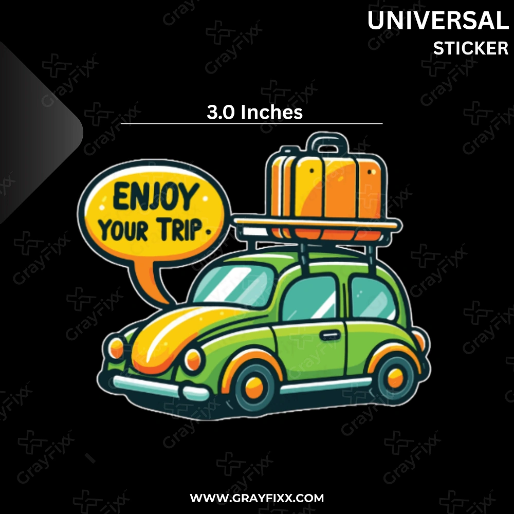 Universal Sticker Compatible with Laptop, Helmet, Bike, Car, Water Bottle, Phone & Travel Accessories | Made in Premium Vinyl with FPF (Fade Protection Film),  Waterproof, Precut Sticker, Pack of 1